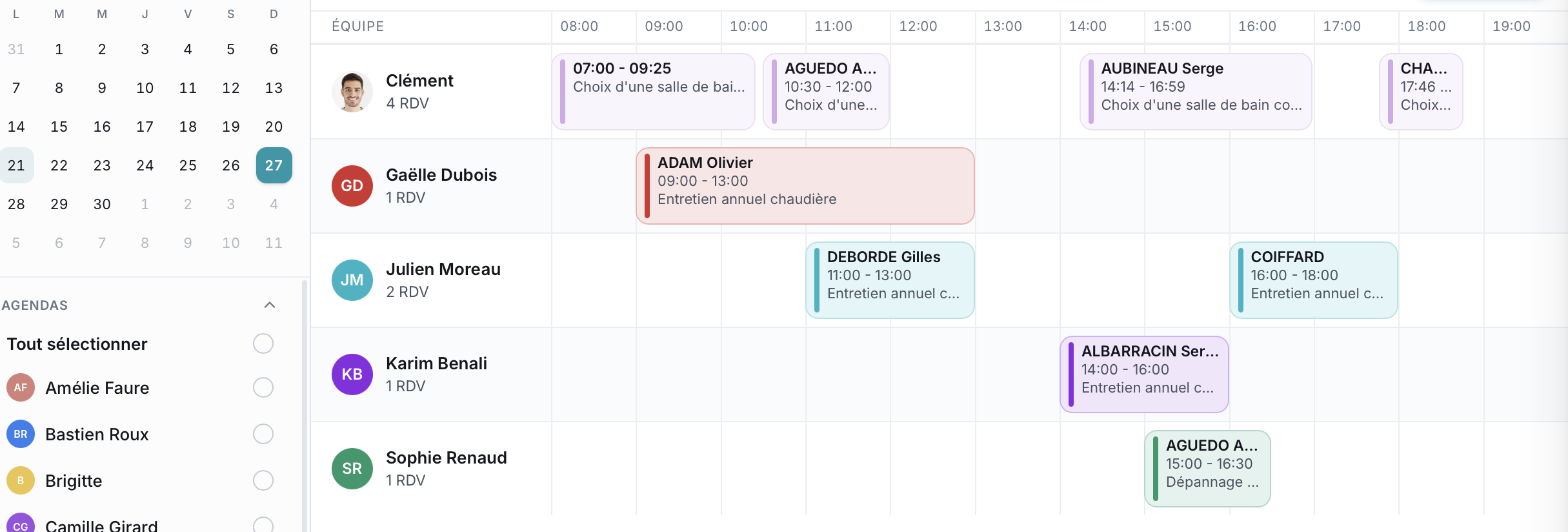 Un agenda qui se remplit sans vous